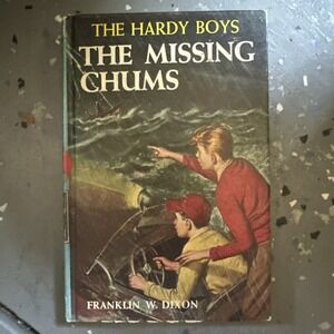 The Missing Chums (1962) Hardy Boys #4 Book Blue-Back